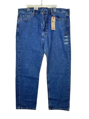 Levi's 505 Regular Straight Fit Men's Jeans, Size 42x30, Blue Denim NWT